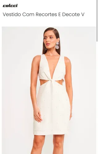 Vestido COLCCI linho Beje