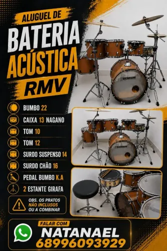 Aluguel de bateria acustica 
