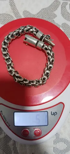 Pulseira de prata 925! Fecho gaveta com 51..gramas e 22cm!