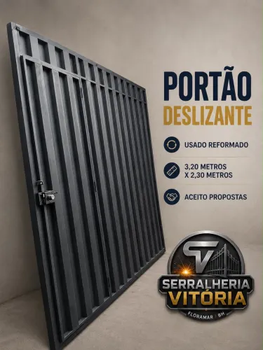 Portão garagem usado 3,20 x 2,30m