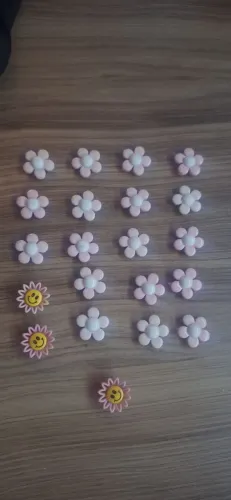 Ímãs para quadro metálico em formato de flor rosa