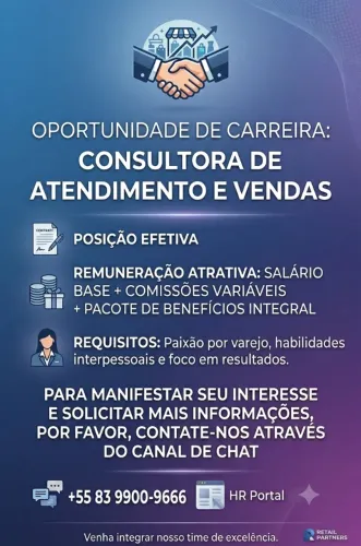 Emprego Consultor vendas