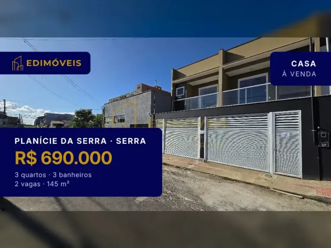 Casa duplex em Planície da Serra: conforto e praticidade para sua família!