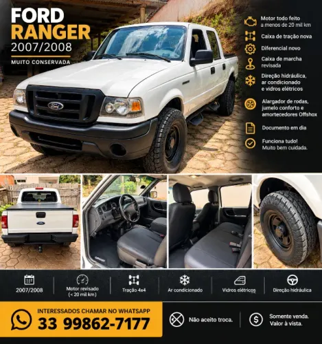 Ford Ranger XL 3.0 PSE 163cv 4X4 CD TB Diesel 2008