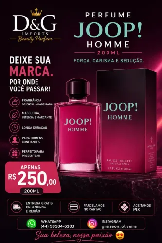 Perfume Masculino  Joop Homme 200ml