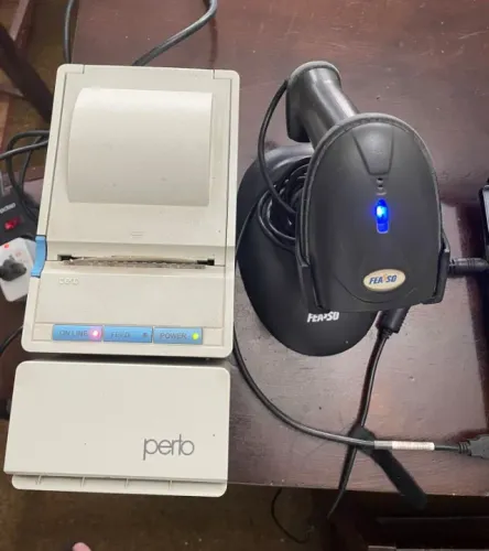 KIT IMPRESSORA DE CUPOM E AUTENTICADORA + LEITOR DE CODIGO DE BARRAS