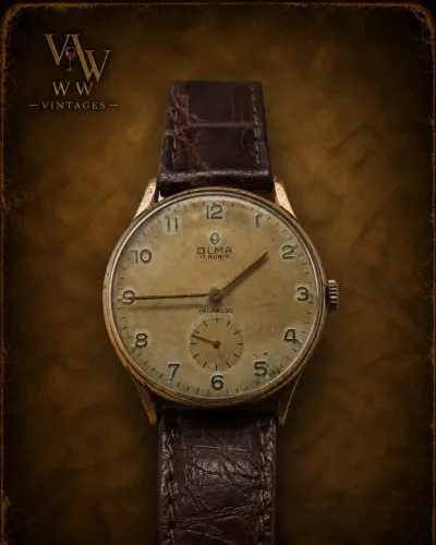 Relógio vintage Olma suíço 