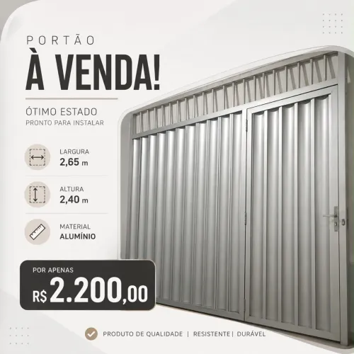 PORTÃO DE ALUMÍNIO