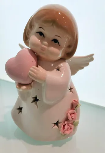 Anjo Luminoso Porcelana 20 cm