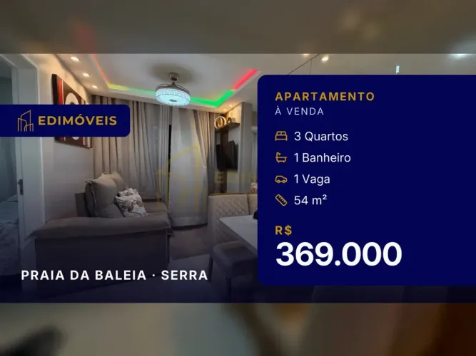 Venha conhecer este apartamento em Praia da Baleia: 3 quartos e muito conforto!