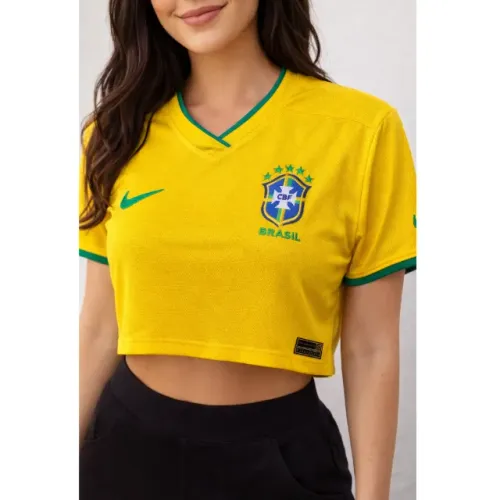 Cropped Brasil da Copa Novo em Promoção Dryfit