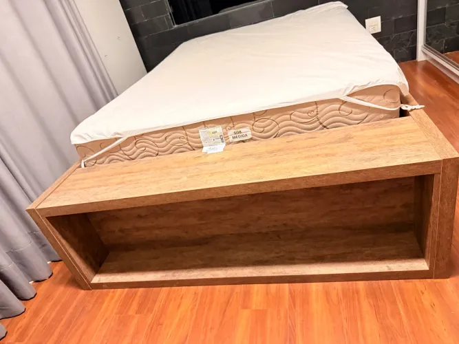 Cama Ortobom feita sob medida 1,42 × 2,02 + box