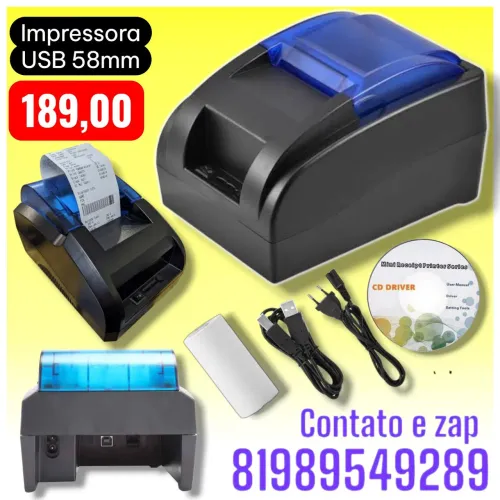 Impressora termica 58mm usb