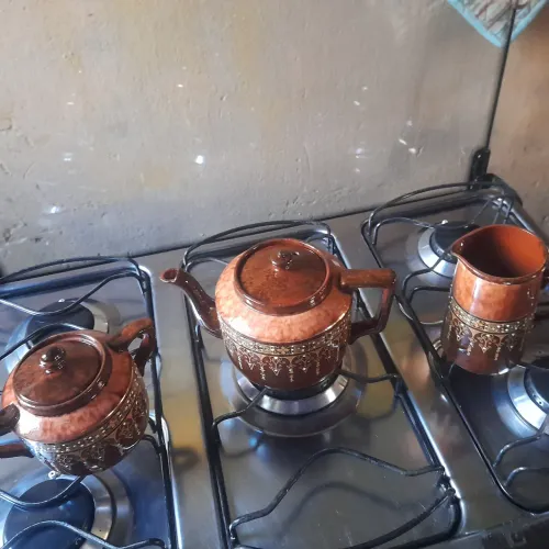 Jogo de 3 peças de porcelana para café