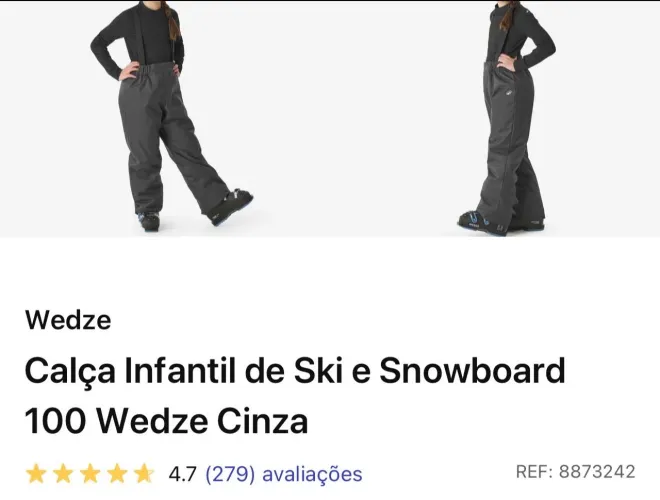 Calça infantil Ski Neve 100 Wedze Nova - 3 anos 