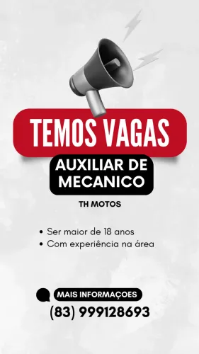 Vaga mecânico ou auxiliar 