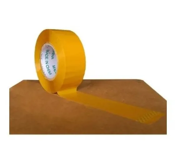 Fita Adesiva Pvc Amarelada 300 Metros Durex Embalagem