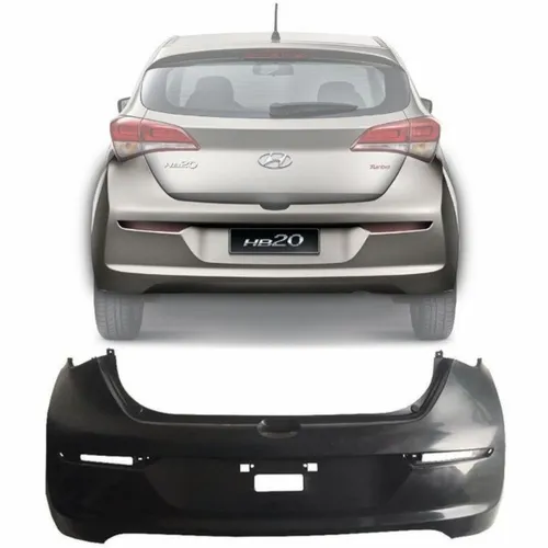Parachoque Traseiro Hyundai HB20 2016 à 2019 - Preto - Original