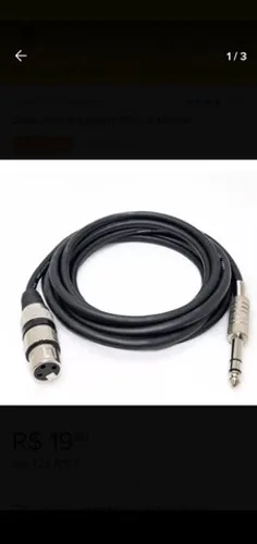 VENDO CABOS P/ MICROFONE P10/XLR FÊMEA 