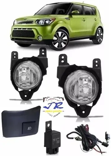 Kit Farol de Milha Kia Soul 2008 2009 2010 2011 Auxiliar Neblina