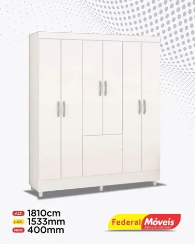 Guarda Roupa Casal 6 Portas 2 Gavetas Direto da Fabrica Fazemos Entrega