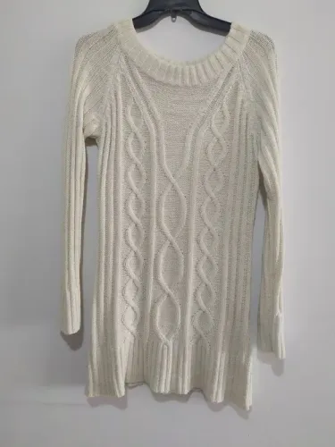 blusa tricô, lã, cor off white, tamanho g