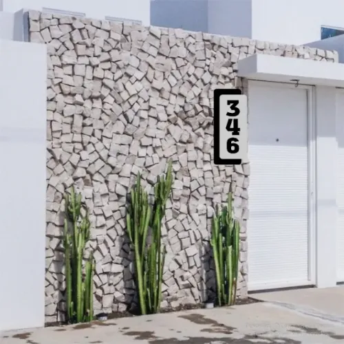 Elegante Placa de Número Residencial em Acrílico - ENTREGA GRÁTIS CURITIBA