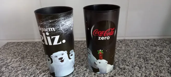 Par copos Coca-cola zero - Faça alguém feliz - ursos brancos