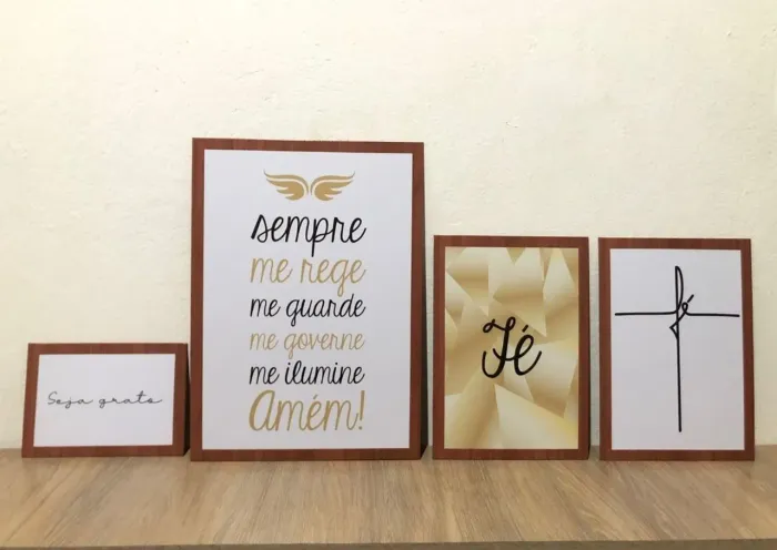 Kit de quadros com frases 