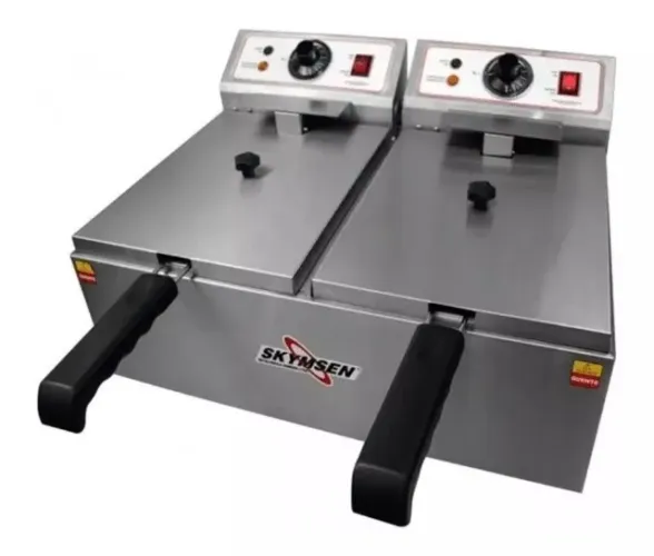 Fritadeira industrial Skymsen FED-20-N 10L aço inoxidável 50 Hz x 60 Hz 220V