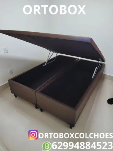 Cama Box Baú Casal bi partido tamanho padrão