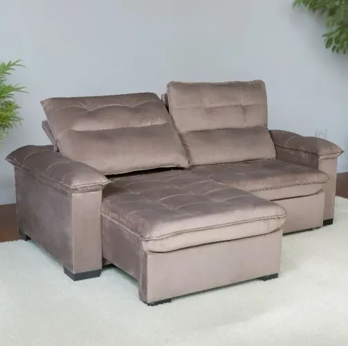 SOFÁ RETRÁTIL RECLINÁVEL SUPER CONFORTO2,30m ToT182 