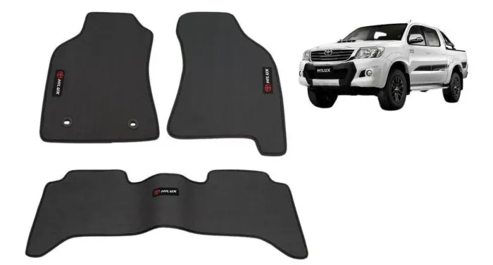 Tapete Borracha Hilux 2012 Até 2016 Com Traseiro Interiço