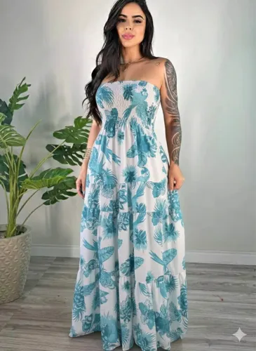 Vestidos lastex longo