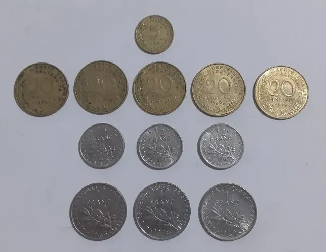Lote 12 Moedas França De 1963 A 1978 (franco)