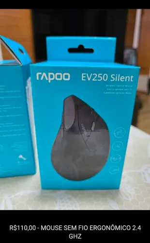 Mouse ergonômico Rapoo - sem fio
