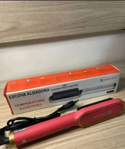 Escova Alisadora 3 em 1 Nova PAGUE SÓ NA ENTREGA?