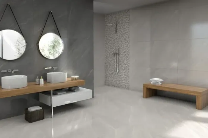 Porcelanato Limestone Grigio Rústico