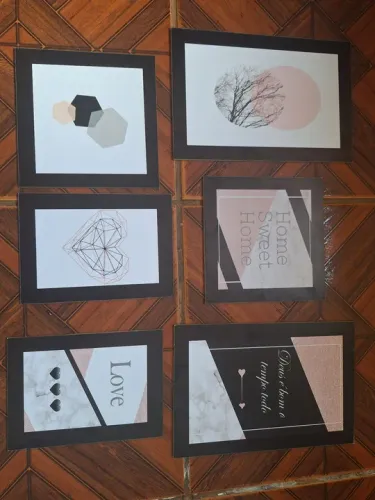 Kit de 6 Quadros Decorativos