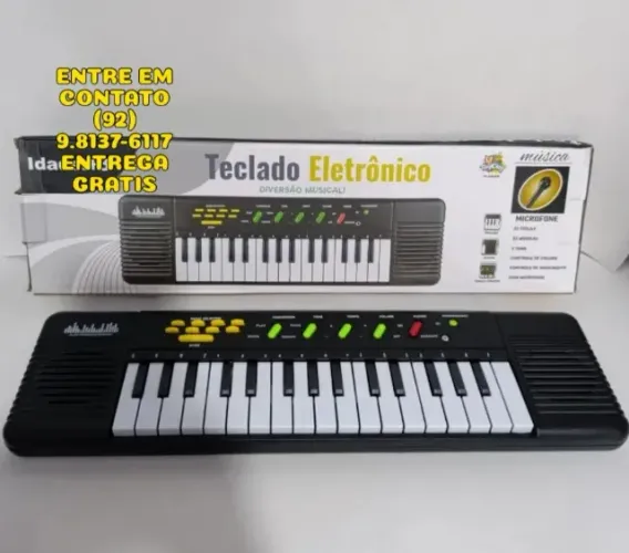 Teclado Musical Infantil - Entrega das 9 até 22hrs