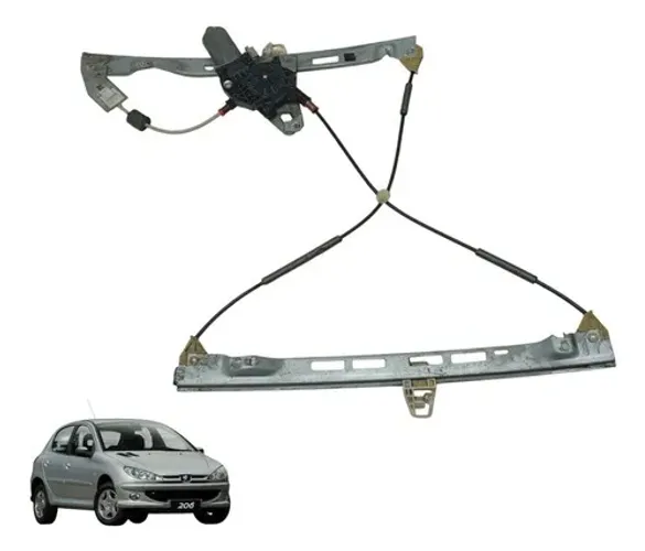 Maquina De Vidro Eletrico Porta Dianteira Direita Peugeot 206 2004 2005 2006 2007 2008