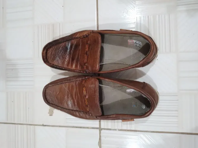 Sapato infantil masculino de couro-tam 33