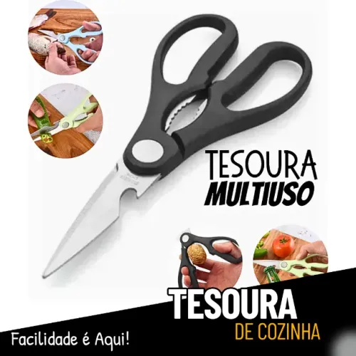 Tesoura Multiuso Cozinha 20cm Cortar Abrir Quebrar _ CS493