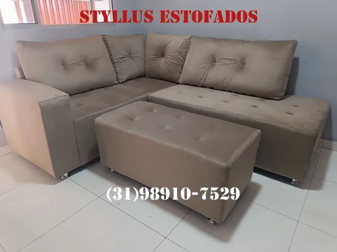 Sofá de Canto de Luxo
