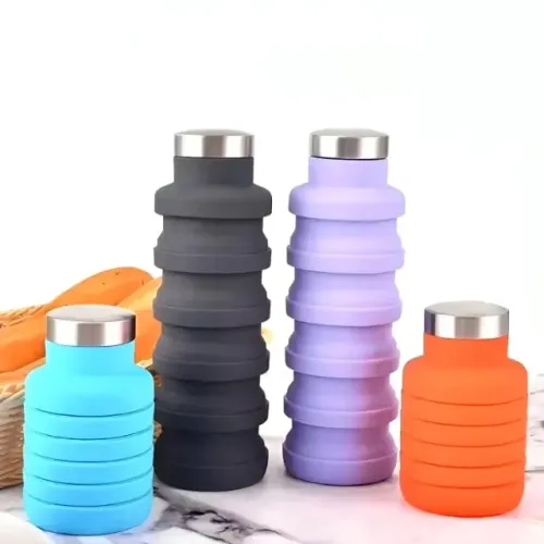 Garrafa retrátil de silicone 500ml