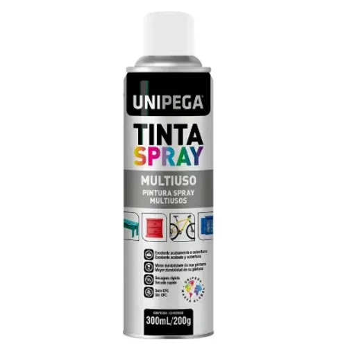 Tinta Spray Multiuso Alumínio 300ml UNIPEGA