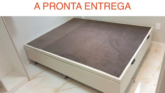 Cama Bau Queen Size Bege