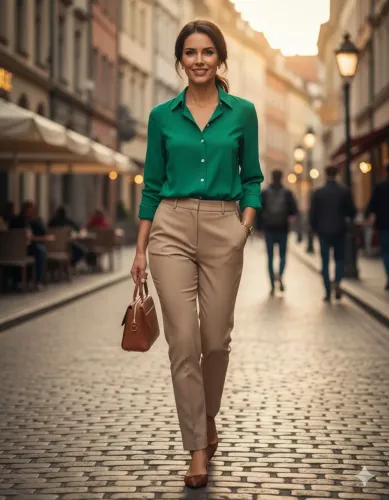 Camisa social feminina tam 40 marca Alk Classic verde novíssima
