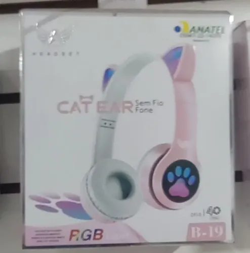 Fone Bluetooth Orelha de Gato Infantil 