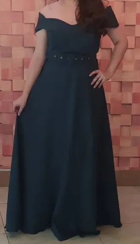Vestido longo Verde Escuro